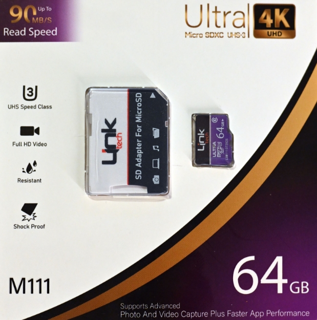 Link tech MicroSD 64 GB 4K resmi